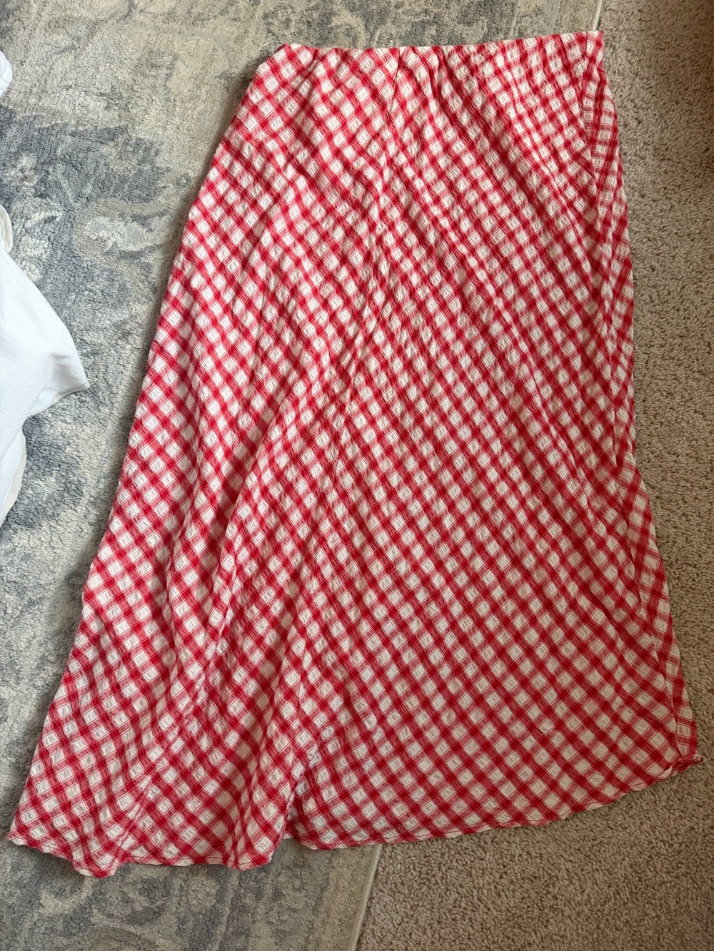 Universal Thread Red and White Gingham Maxi Skirt